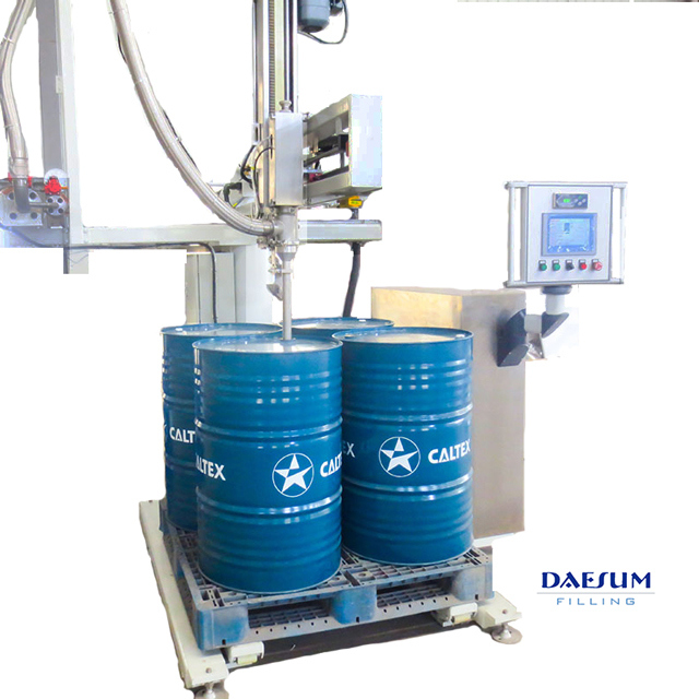 Automatic Pneumatic Pallet Filling Machine with High Accuracy ±0.1-0.2% for 40L-1000L Drums and IBCs at 30-40 Drums/Hour
